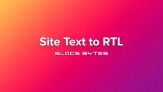 How to Set Site Text to RTL