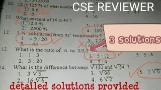 Civil Service Exam MATH REVIEWER