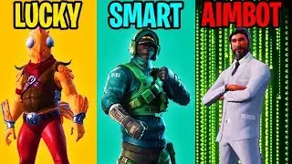 LUCKY vs SMART vs AIMBOTTER - Fortnite Battle Royale