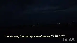 Оранжевая молния над Павлодарщиной. (Север Казахстана)