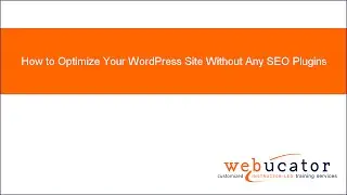 How to Optimize Your WordPress Site Without Any SEO Plugins