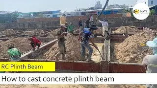 Casting concrete plinth beam