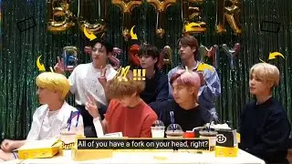 Jungkook Playing With Members Hair (Forks)