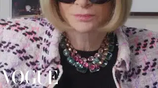 Anna Wintour on Karl Lagerfelds Colored Pencil Inspired Looks