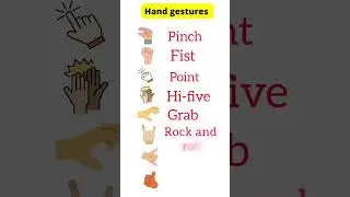 Hand gestures vocabulary in English 