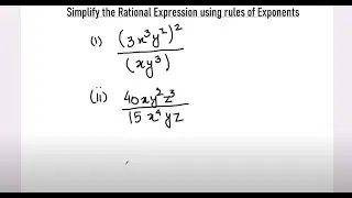 How to simplify exponential expressions / Simplifying algebraic expression/ Simplifying expressions