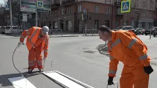 Дорожная разметка в Новосибирске не успевает обновляться