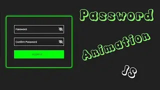 Показать и скрыть пароль с помощью HTML CSS и JavaScript