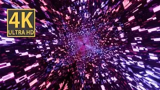 Abstract Background Video 4k Screensaver TV VJ LOOP NEON Mirror Pink Blue Sci-Fi Calming Hypnotic