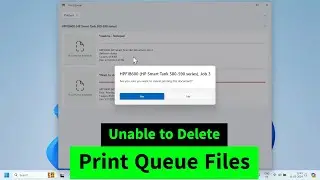 Unable to Delete/Cancel Print Queue Files in Windows 10/11 | Easy FIX {Three Steps}