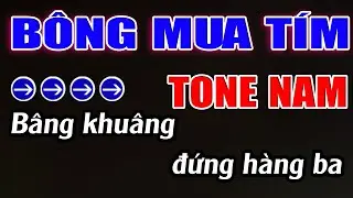 Bông Mua Tím Karaoke Tone Nam Karaoke Lâm Beat - Beat Mới
