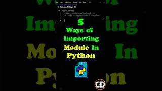 Five ways of importing modules in Python. #python #programming #code