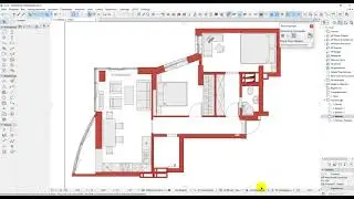 ДИ ArchiCAD - 05 Основной план с мебелью, реконструкция