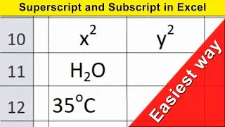 How To Superscript and Subscript in Excel  🔥🔥🔥