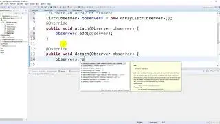 Apply Observer pattern to build a Class Management program using Java