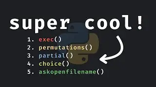 5 Really Cool Python Functions