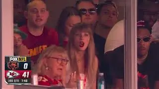 Watch Taylor Swift lose her mind when Travis Kelce scores a touchdown