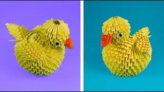 How to make a 3D origami Rubber Duck
