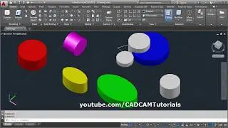 AutoCAD 3D Cylinder Command Tutorial Complete | 3 Points, Tan Tan Radius, Elliptical Cylinder