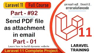 Laravel 11 Full Course | #92 Send PDF file as attachment in email in Laravel 11