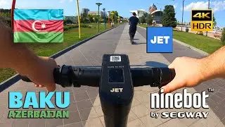 "Jet" Ninebot Max Plus Electric Scooter To Rent - Baku, Azerbaijan Ride (Environment Sound Only) 4K