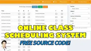 Online Class Scheduling System in PHP MySQL | Free Source Code Download