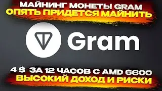 🔥 ВЫСОКИЙ ДОХОД И РИСКИ! МАЙНИНГ МОНЕТЫ GRAM, ПРОЕКТ ОТ КОМАНДЫ TON | 4$ с карты AMD 6600 за ночь