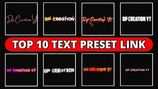 Top 10 Text Animation Alight Motion | Text Animation Preset Pack | Alight Motion Text Preset 2024