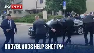 Video shows moments following shooting of Slovakias prime minister