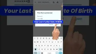 how to open aadhar pdf file with password / aadhar card pdf password /aadhar card 🔑 password #shorts