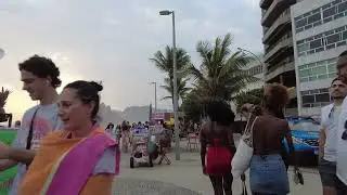 Walking tour Rio de Janeiro Arpoador.  4K