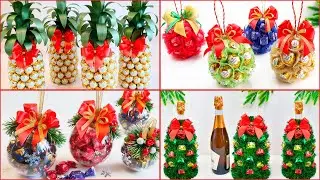 🎄🍸 5 ИДЕЙ 🍬 ПОДАРКИ из КОНФЕТ на Рождество и Новый год