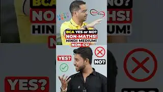 🤔BCA Course 2025! YES or NO😱Non Math, Non CS & Hindi Medium BCA Students 