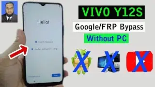 Vivo Y12s Frp Bypass/Vivo Y20 Frp Unlock/V2026 Frp Bypass/Vivo Y12s Google Account Remove