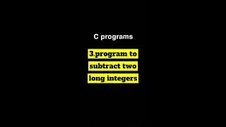 Program to subtract two long integers 