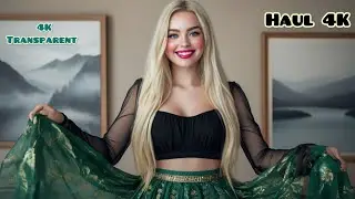 Transparent lingerie 4K | Lingerie try on haul transparent | try on haul 4k |see through lingerie 4k
