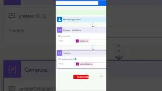 greater and greaterOrEquals Function in Power Automate #shorts 96