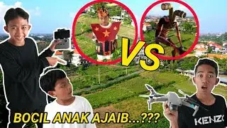 NONTON PERTARUNGAN BOCIL ANAK AJAIB VS PIPE HEAD DARI DRONE?! | Mikael Family