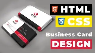 Business Card Design Using HTML and CSS - Flexbox and Grid CSS Project