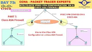 CCNA DAY 73: Site-to-Site IPsec VPN Configuration on Cisco ASA Firewall | IPsec VPN on a Cisco ASA