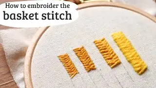 basket stitch hand embroidery tutorial
