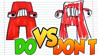 DOs & DON'Ts Drawing ALPHABET LORE (A-Z) In 1 Minute CHALLENGE!
