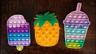 Fast vs Slow Pop it fidget training, DIY Ice cream & cold drink pop it