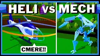 HELI VS MECH BATTLE!! (Build Trick) In Build A Boat For Treasure ROBLOX