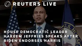 LIVE: House Democratic Leader Hakeem Jeffries speaks after Biden endorses Harris