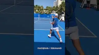 Novak Djokovic cross court forehands vs Kalin Ivanovski (ATP No 326 | 19yo) in Dubai. So clean. 👌