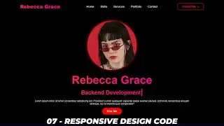 Complete Responsive Portfolio Website using HTML CSS and JavaScript | Responsive Design Code