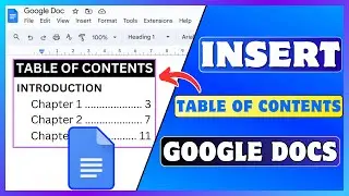 How To Create Table Of Contents In Google Docs | Google Document Table Of Contents