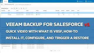 [EN] Veeam Backup for Salesforce - Quick Overview, Download, Installation, and Configuration