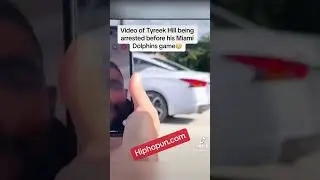 Video of Tyreek Hill being arrested before his Miami Dolphins football game #tyreekhill #arrested